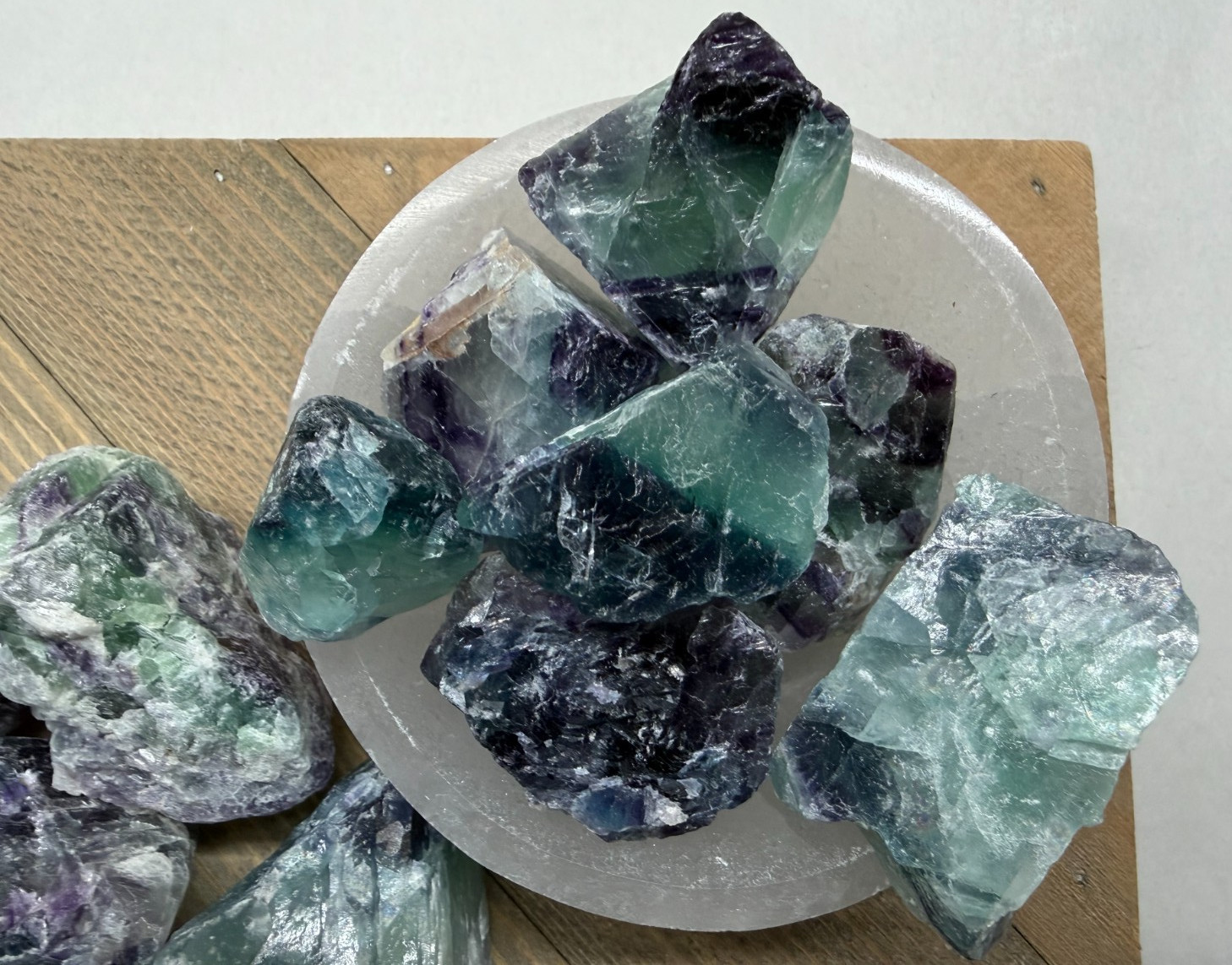 Rainbow Fluorite Rough Stones Bulk 1 lb Natural Raw Crystals Healing Meditation