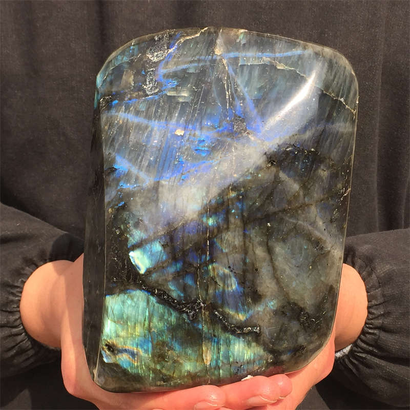 2.11kg Natural Labradorite Quartz Crystal Spectrolite Mineral Reiki healing
