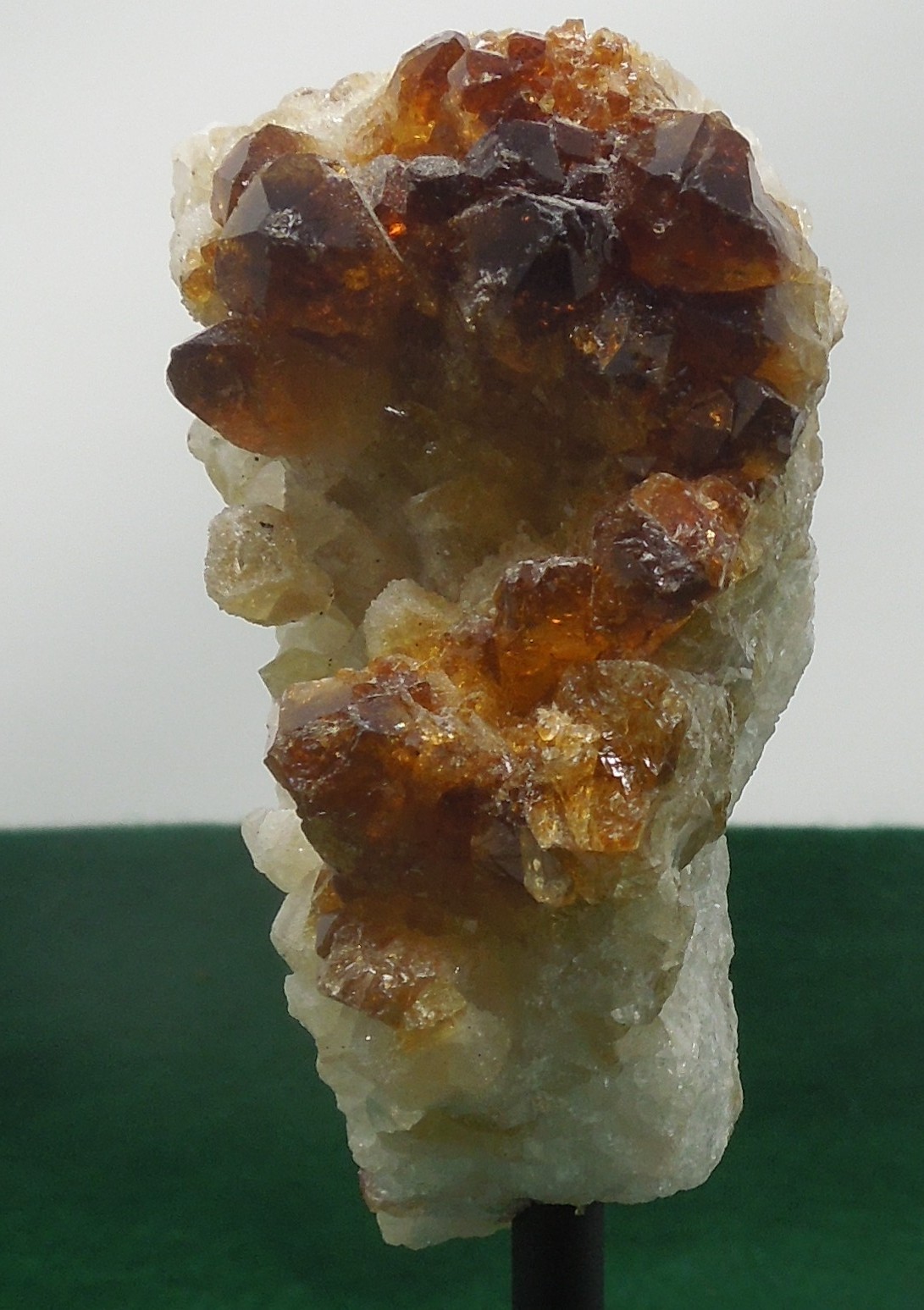 Citrine Quartz Crystal Cluster , Mounted Display Specimen, 4-3/4″ x 2-1/2″