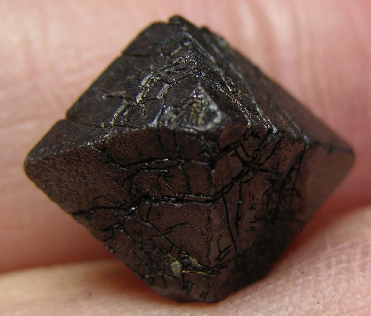 #37 Pakistan 18.95ct Natural Octahedron Magnetite Crystal Specimen 3.75g 16mm