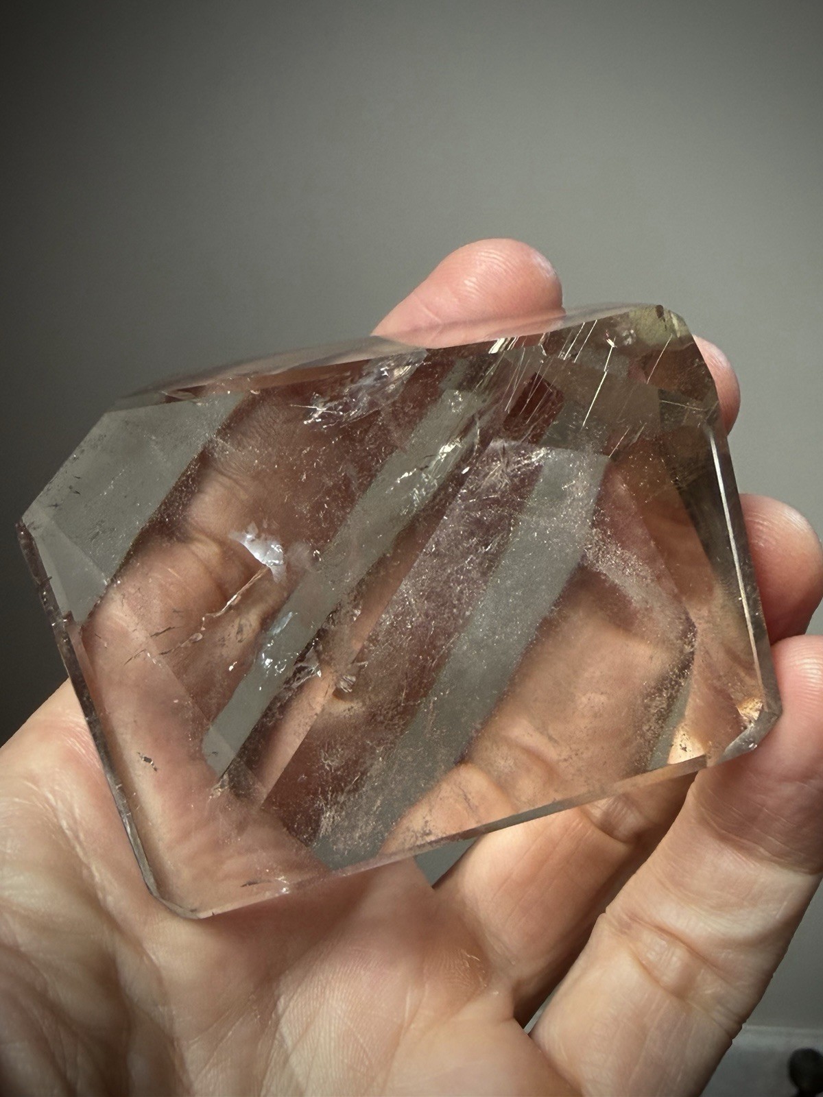Gold Rutilated Quartz Crystal Optical Quartz Rutile Inclusion Quartz Polished