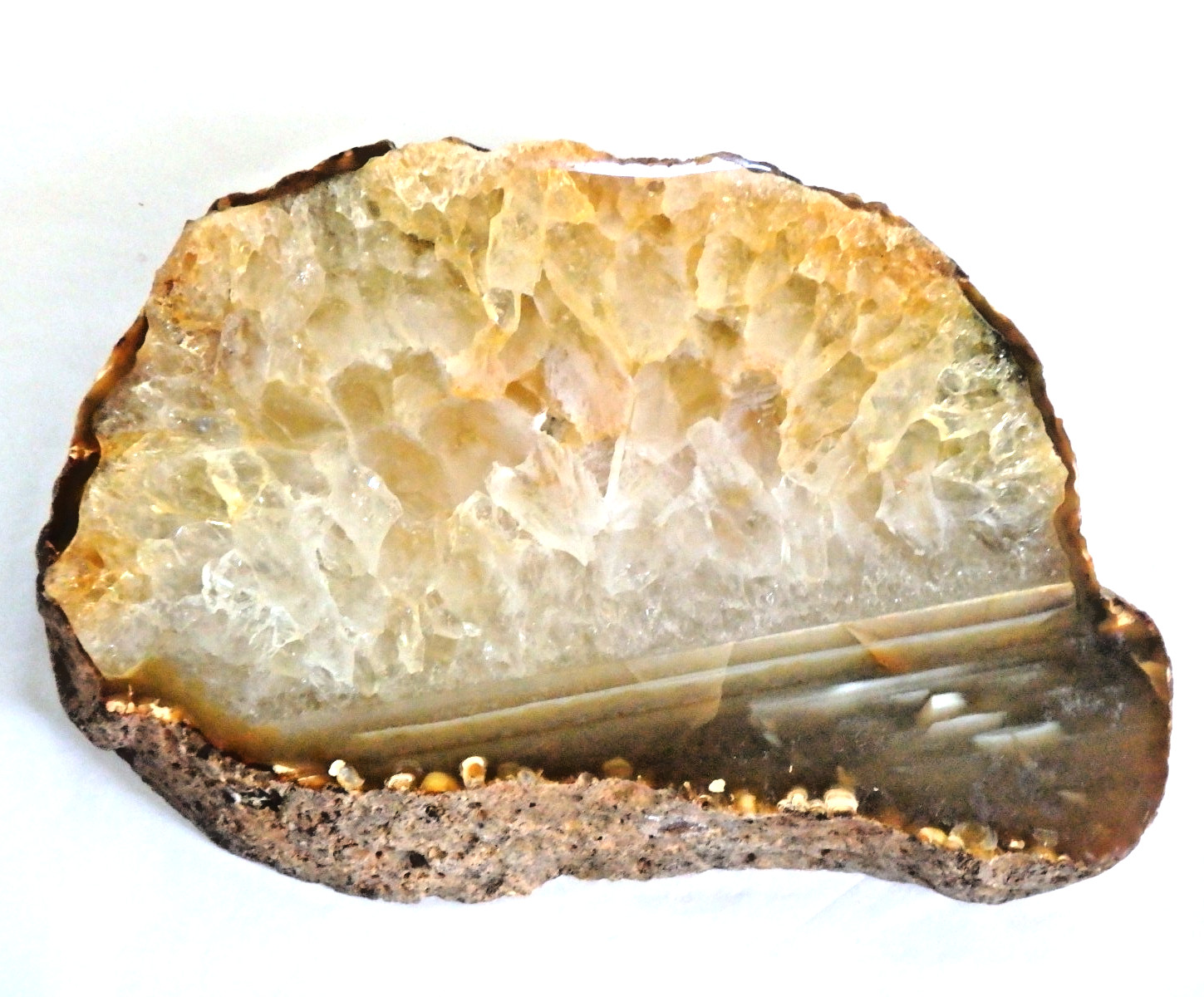 Crystal Stunning Quartz Slice 1 lb. 2 ounces 3/4″ thick Brazil Polished
