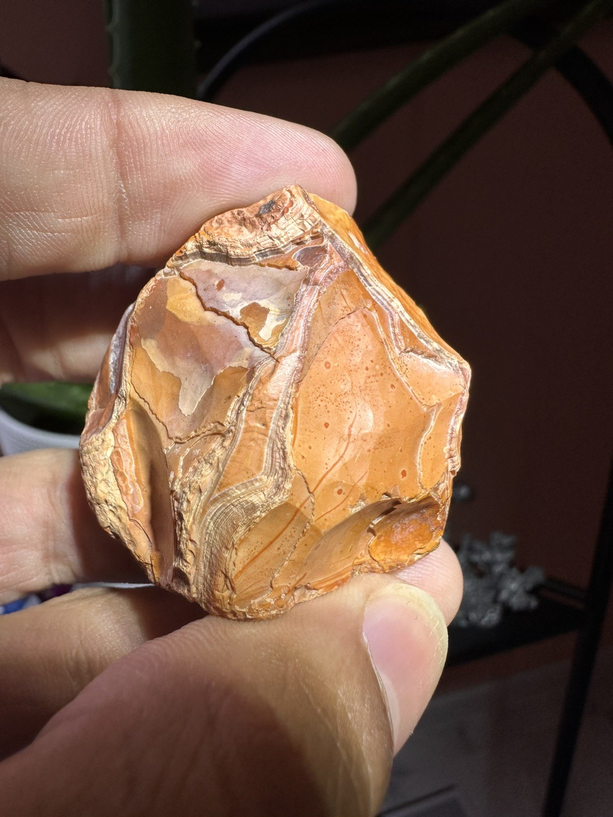 2.15 oz Lake Superior Very High-Quality Agate Fire Peeler Top Shelf Opaque Paint