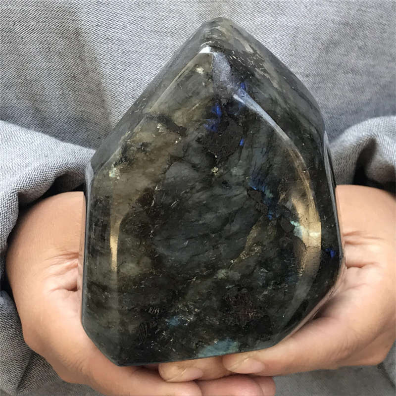 830g Natural Labradorite Quartz Crystal Spectrolite Mineral Reiki healing