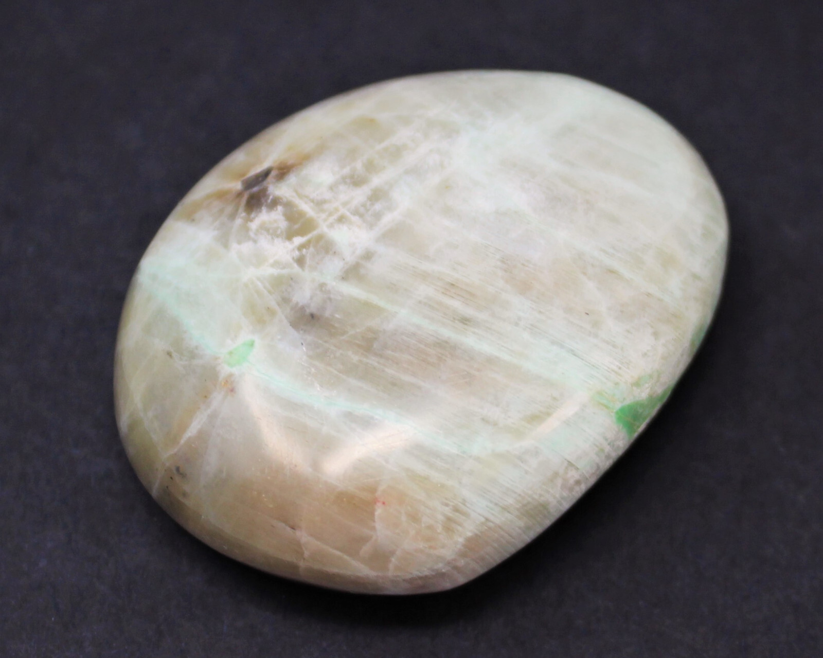 Garnierite Hand Polished Stones: Green Moonstone Pebbles, Palm Stone, Crystal