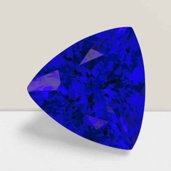 Tanzanite Trillion Cut Gemstone 1.2 Cts – 7 mm Lustrous Loose Gem