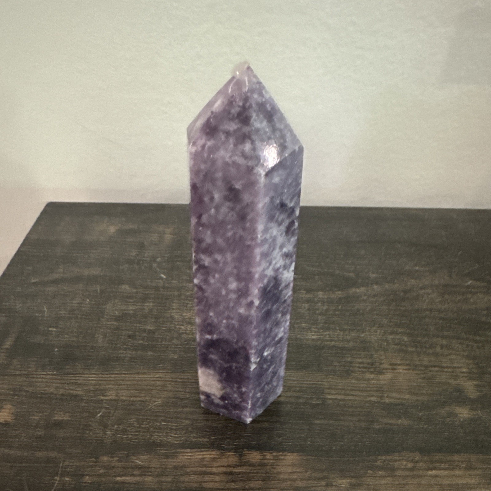 Lepidolite Crystal Tower 295 Grams 5.25”