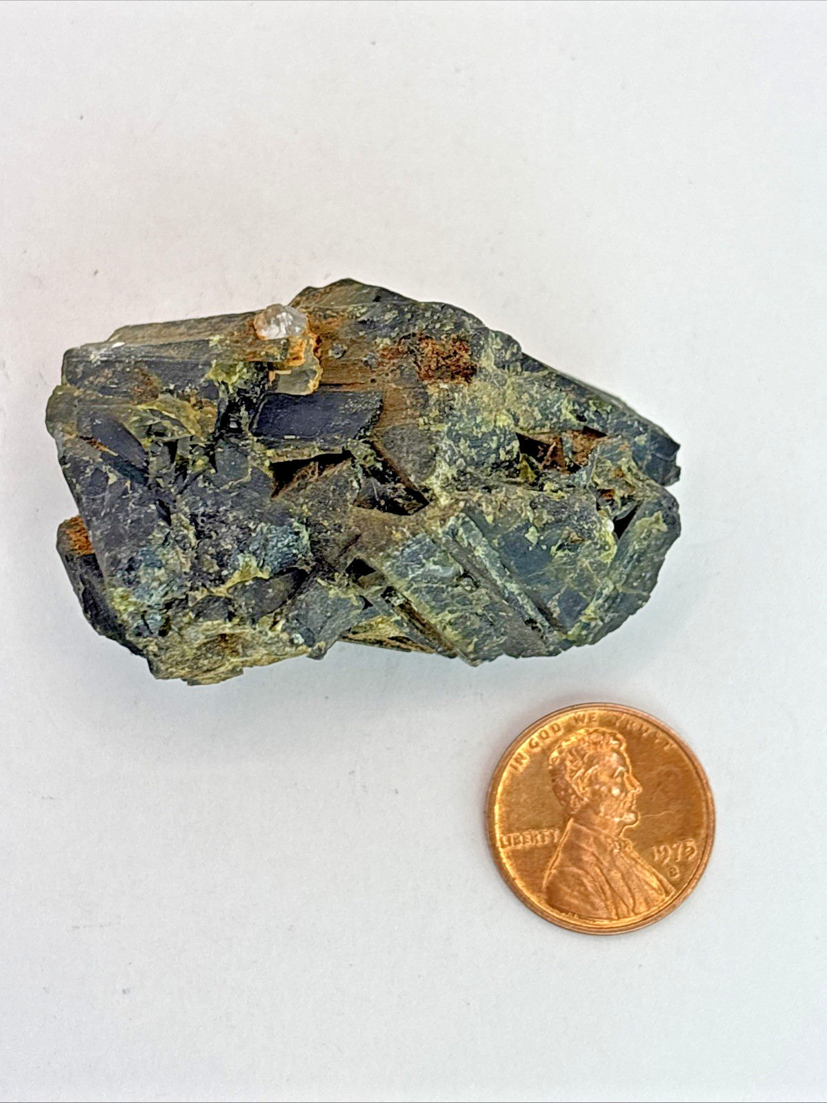 Beautiful Green Epidote Crystal Specimen 58 Grams