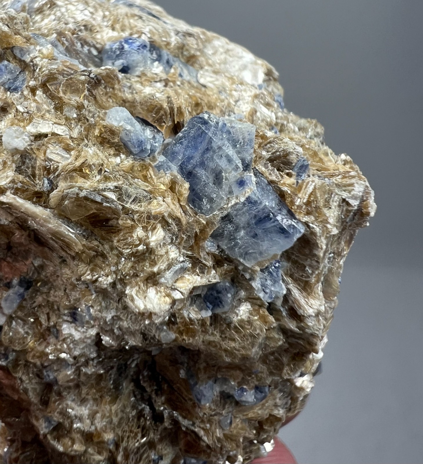 217 GM Sapphire Crystals On Mica Matrix – Badakhshan AFG – Combine Shipments