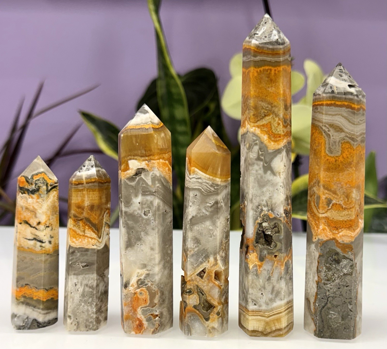 Wholesale 1 Lb Natural Bumblebee Jasper Tower Obelisk Point Crystal Healing