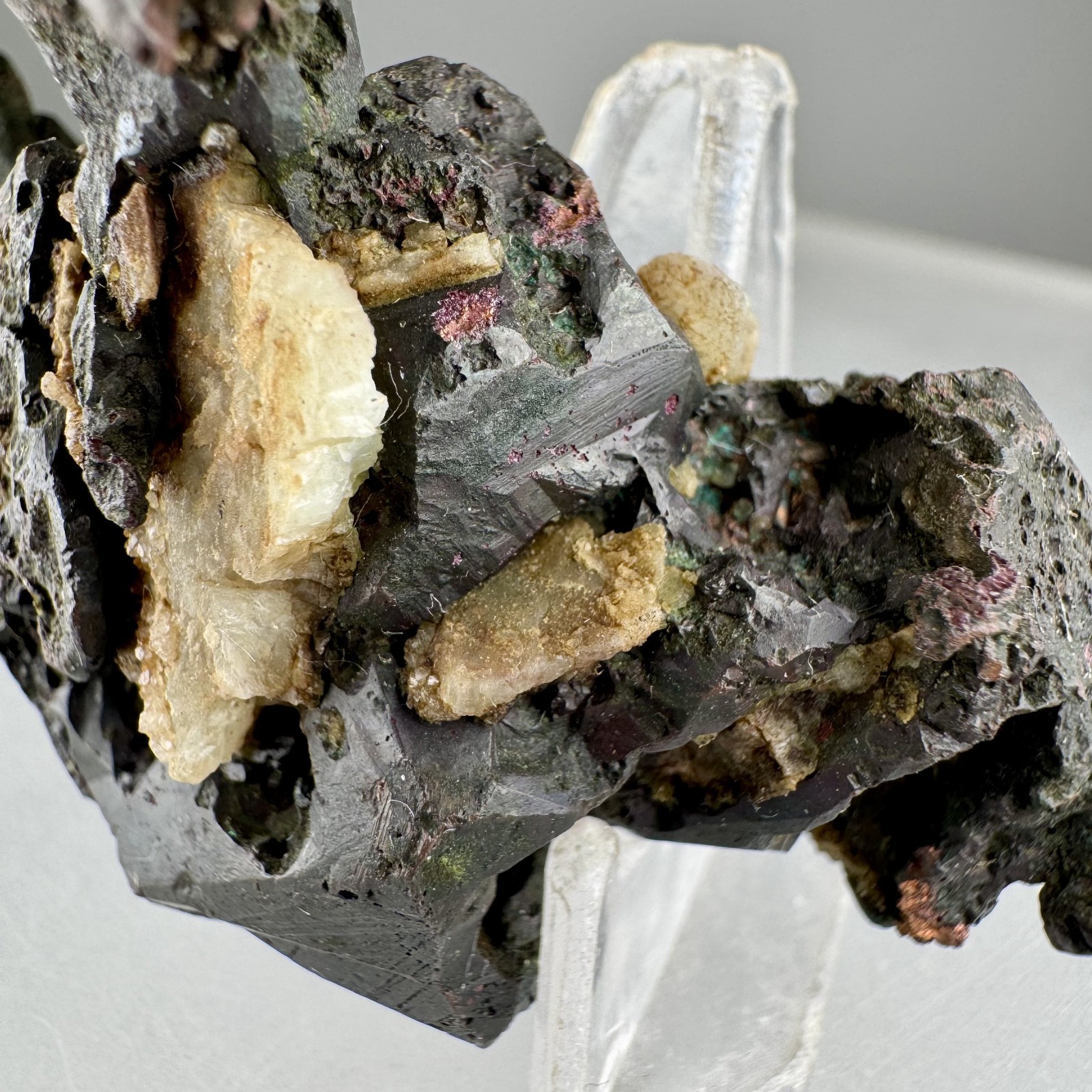 Nice Sharp Copper Crystals: No. 4 shaft, Cliff Mine, Allouez Township, Michigan