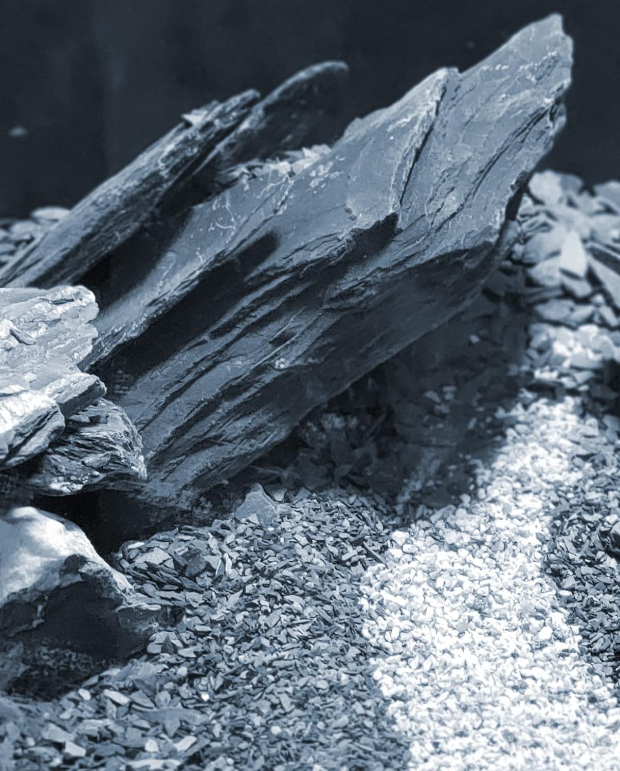Aquascaping Slate Stones 5 to 7 Inches Grey Color for Aquariums and Terrariums