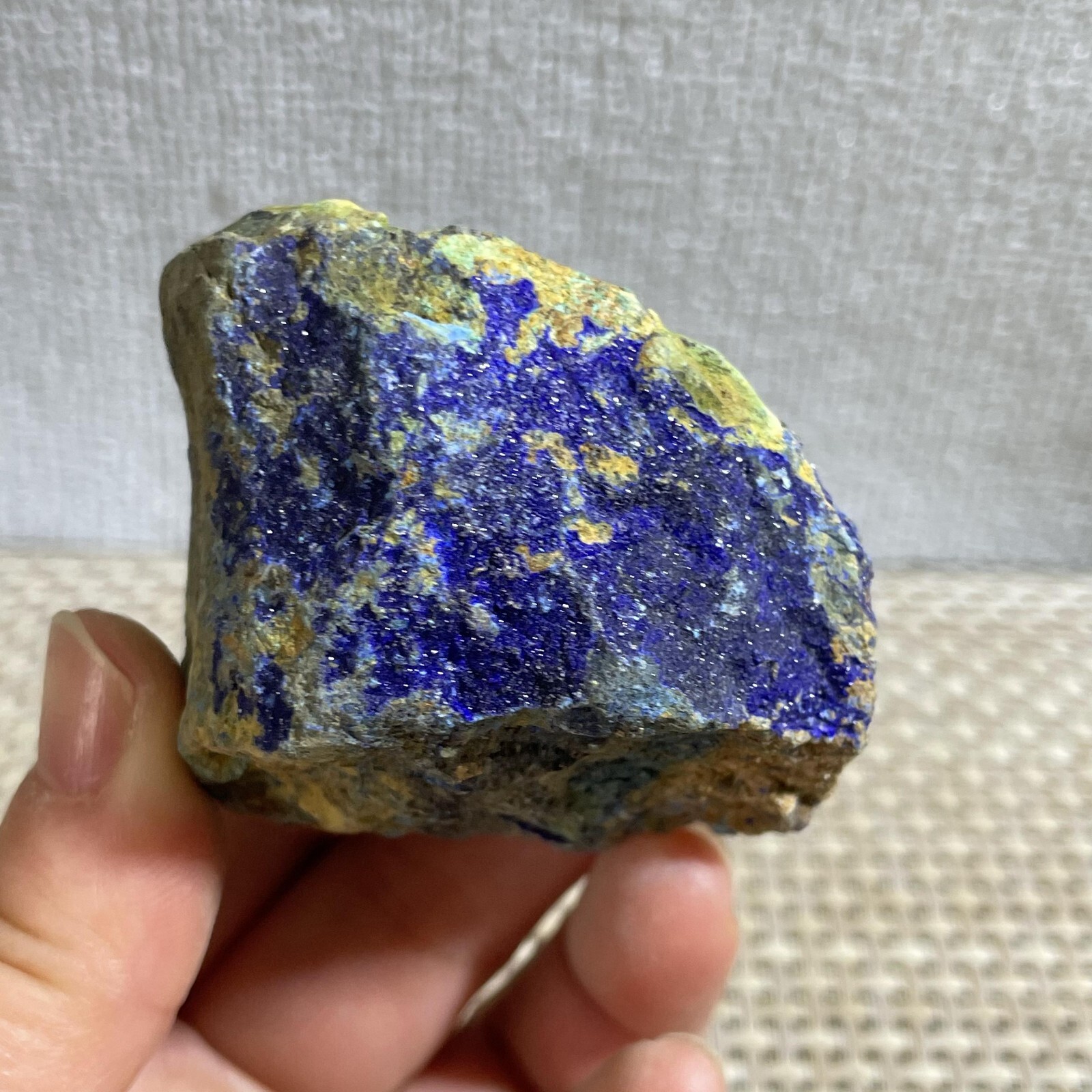 128g Natural blue copper ore quartz malachite crystal mineral specimen