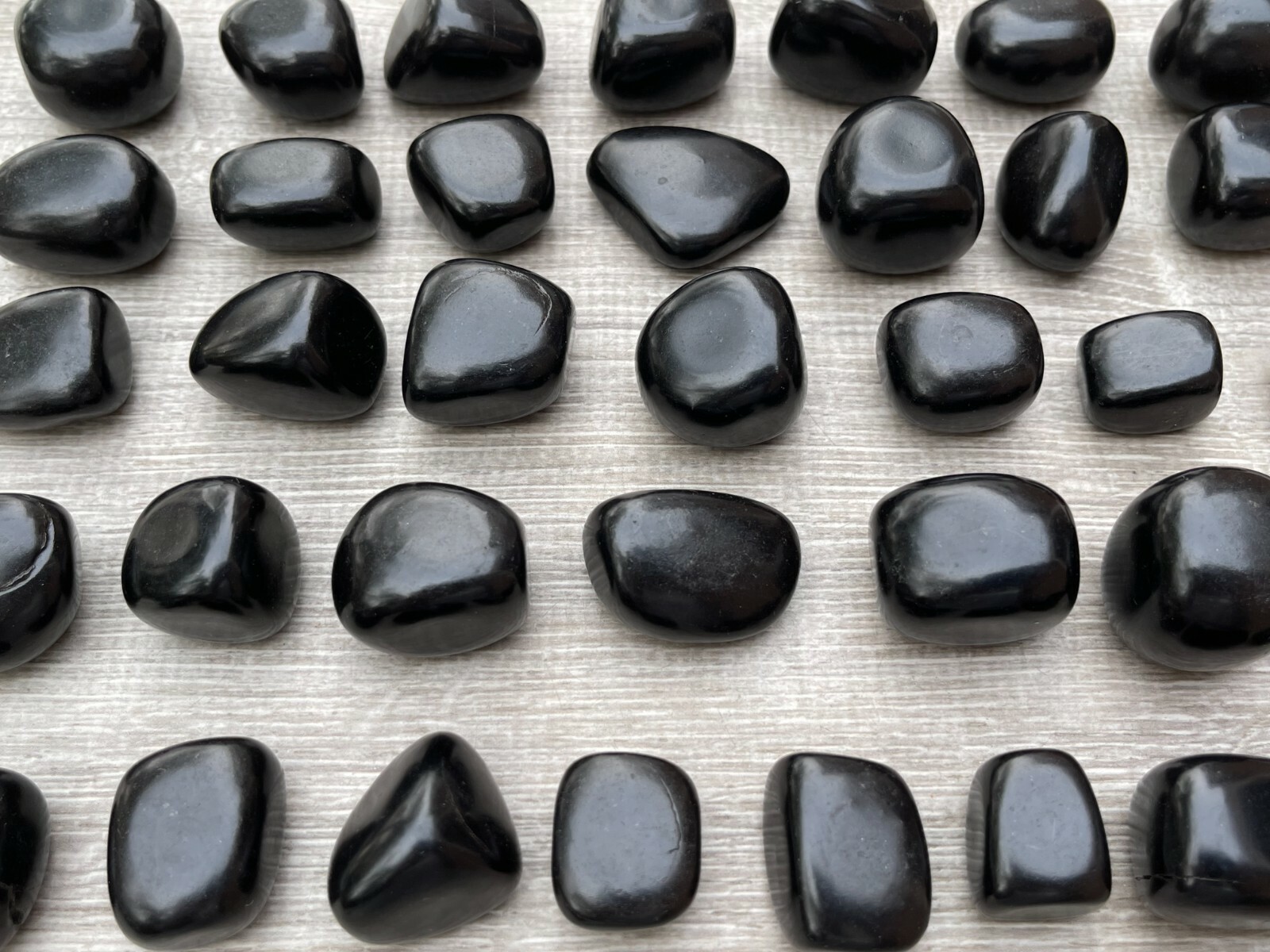 Grade A++ Jet Tumbled Stones, 0.75-1.5 Inch Tumbled Jet Stones, Wholesales Bulk