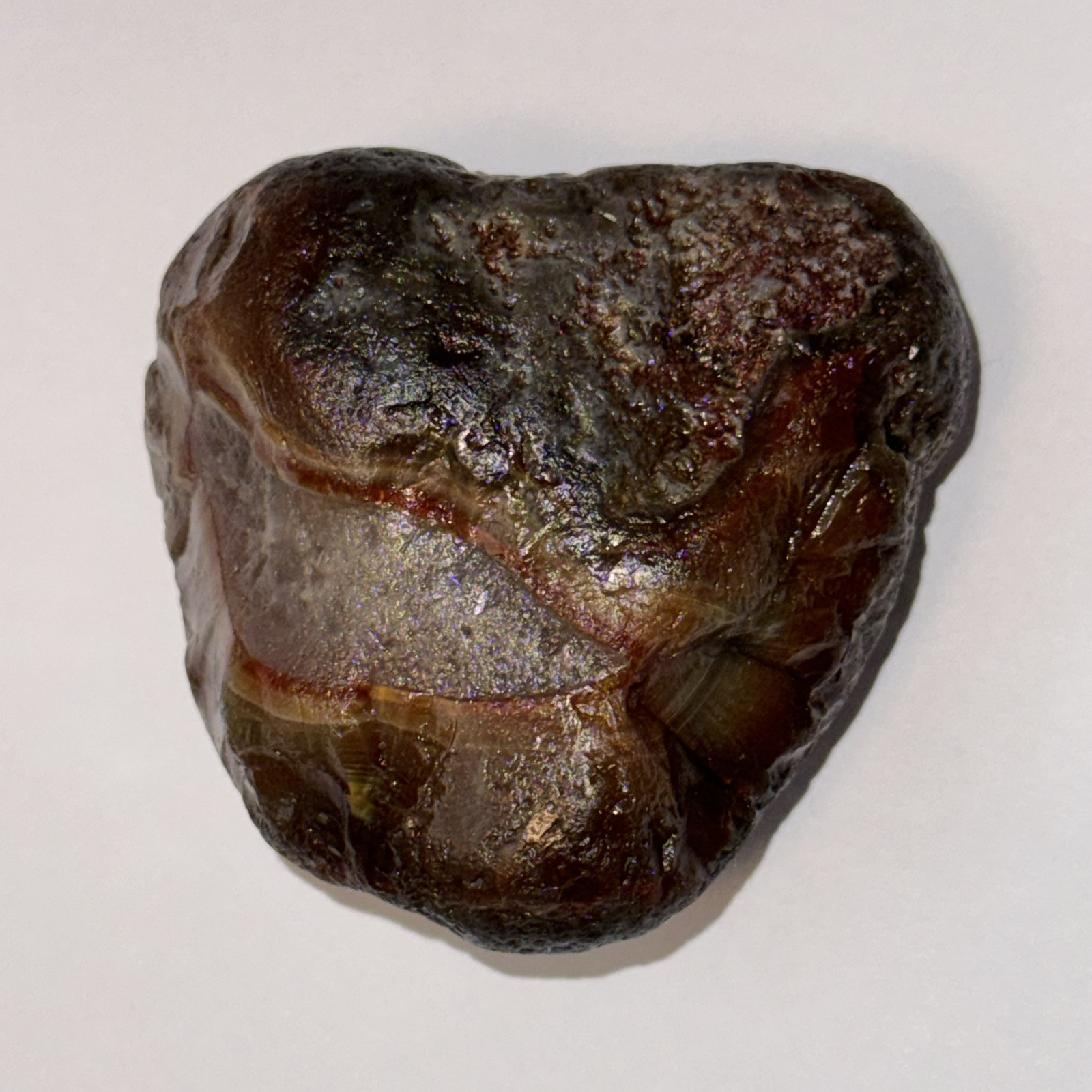 5.25 oz Lake Superior Agate with Limonite, Dark Husk With Frost