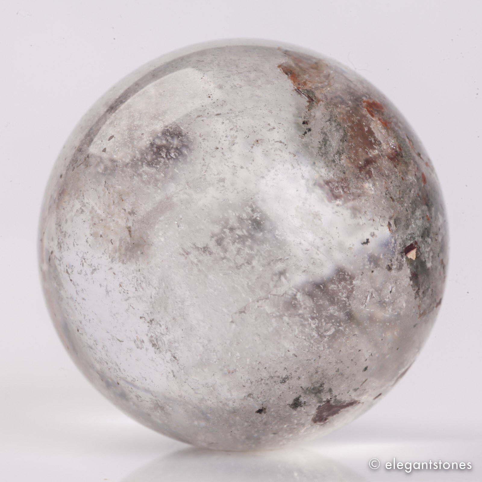 64g36mm Natural Garden/Phantom/Ghost/Lodolite Quartz Crystal Sphere Healing Ball