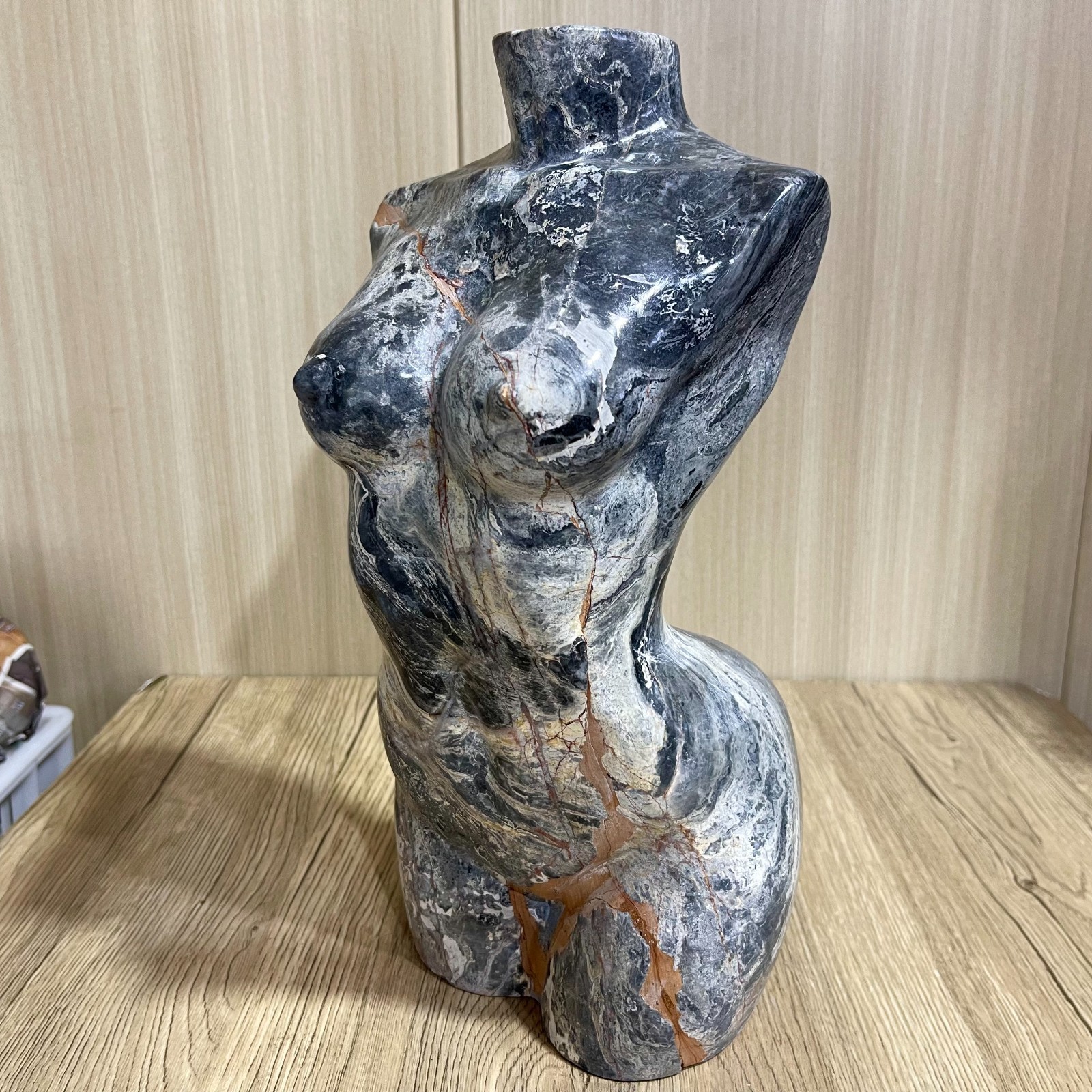 26.73LB big！Natural Pablo Picasso quartz carved crystal Energy female model