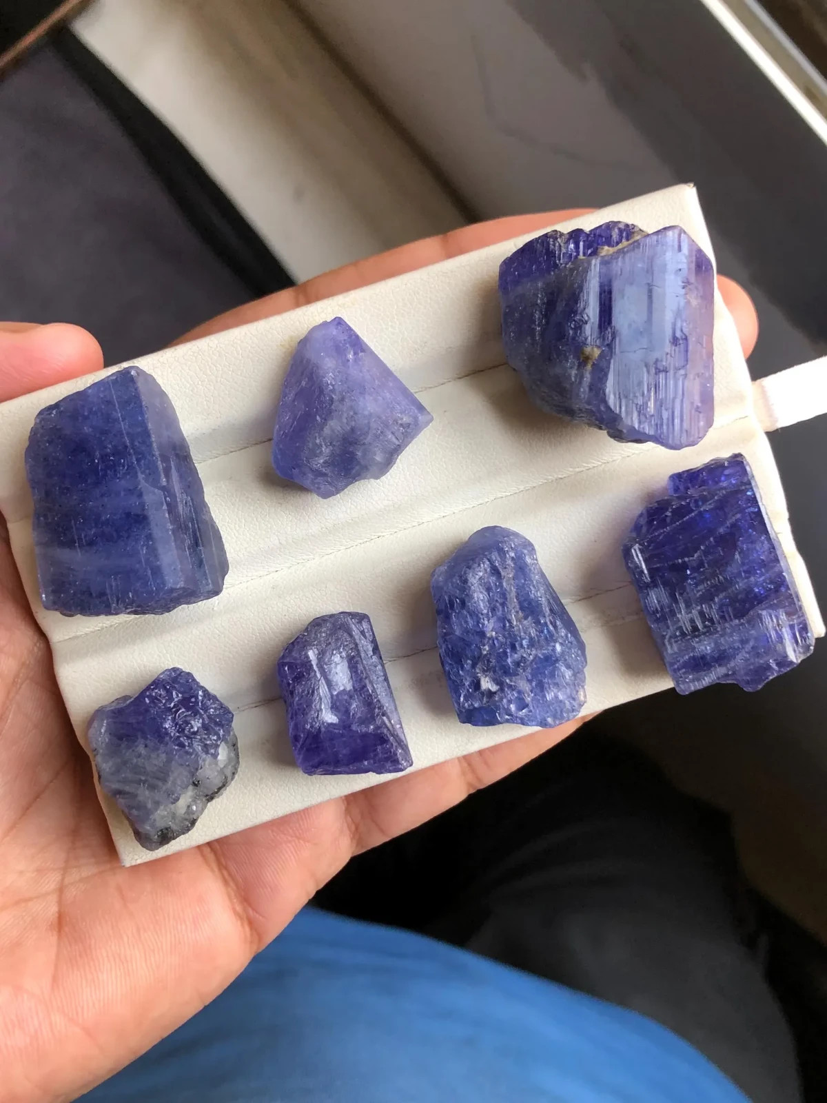 AAA Tanzanite Rough Gemstone: Natural Blue-Violet Crystal. Tz#2