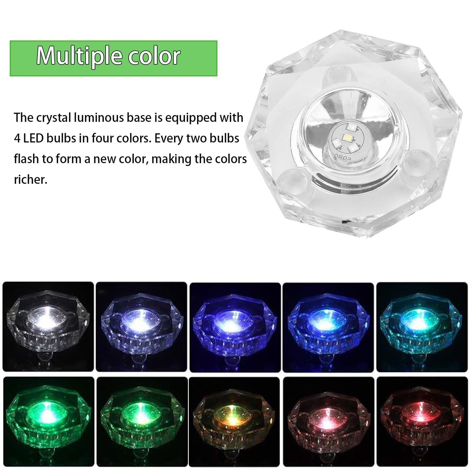 Crystal Light Base Lighted Display Stand – Octagon