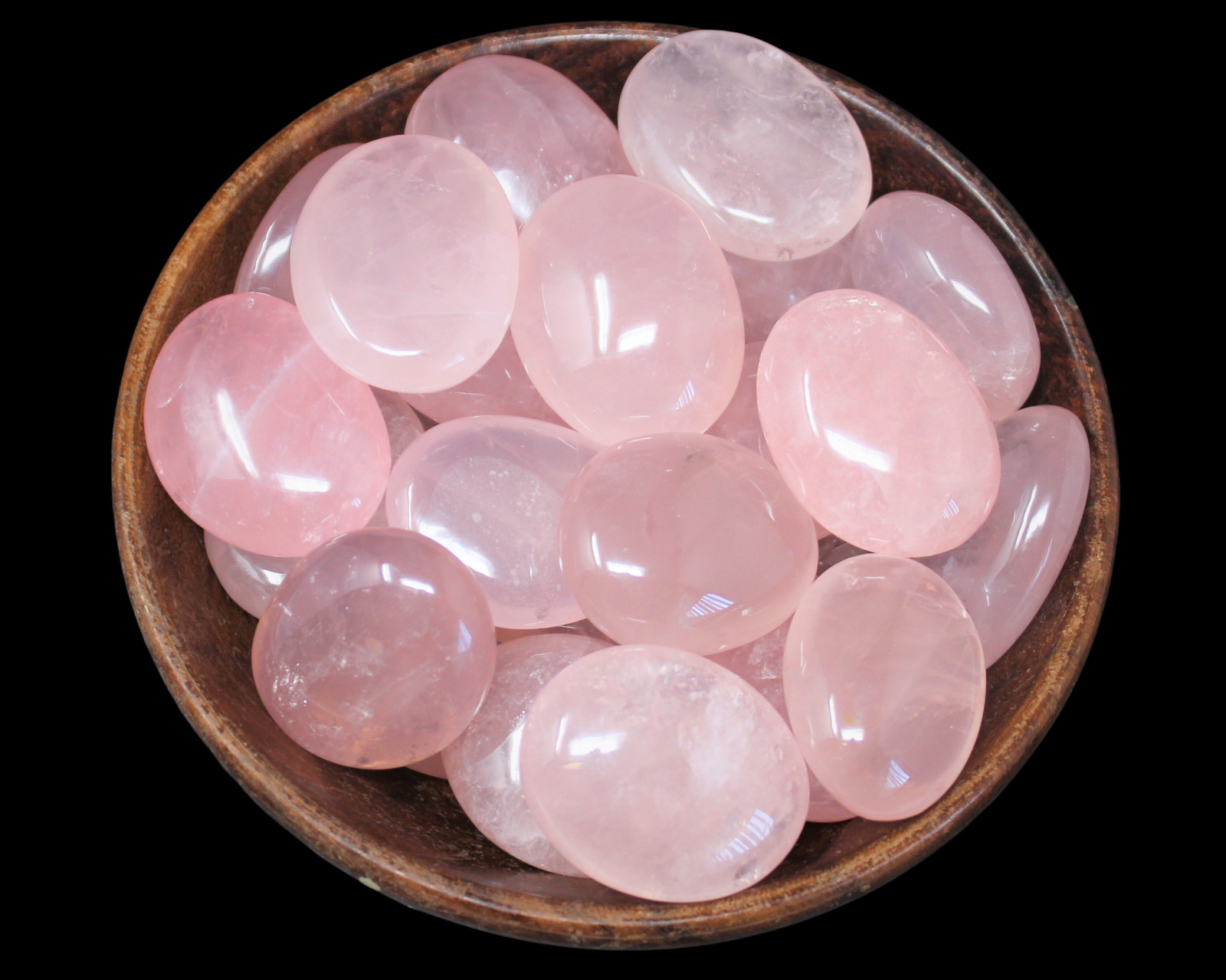Wholesale Bulk Lot Rose Quartz Palm Stones – Hand Polished Rose Quartz Pebbles