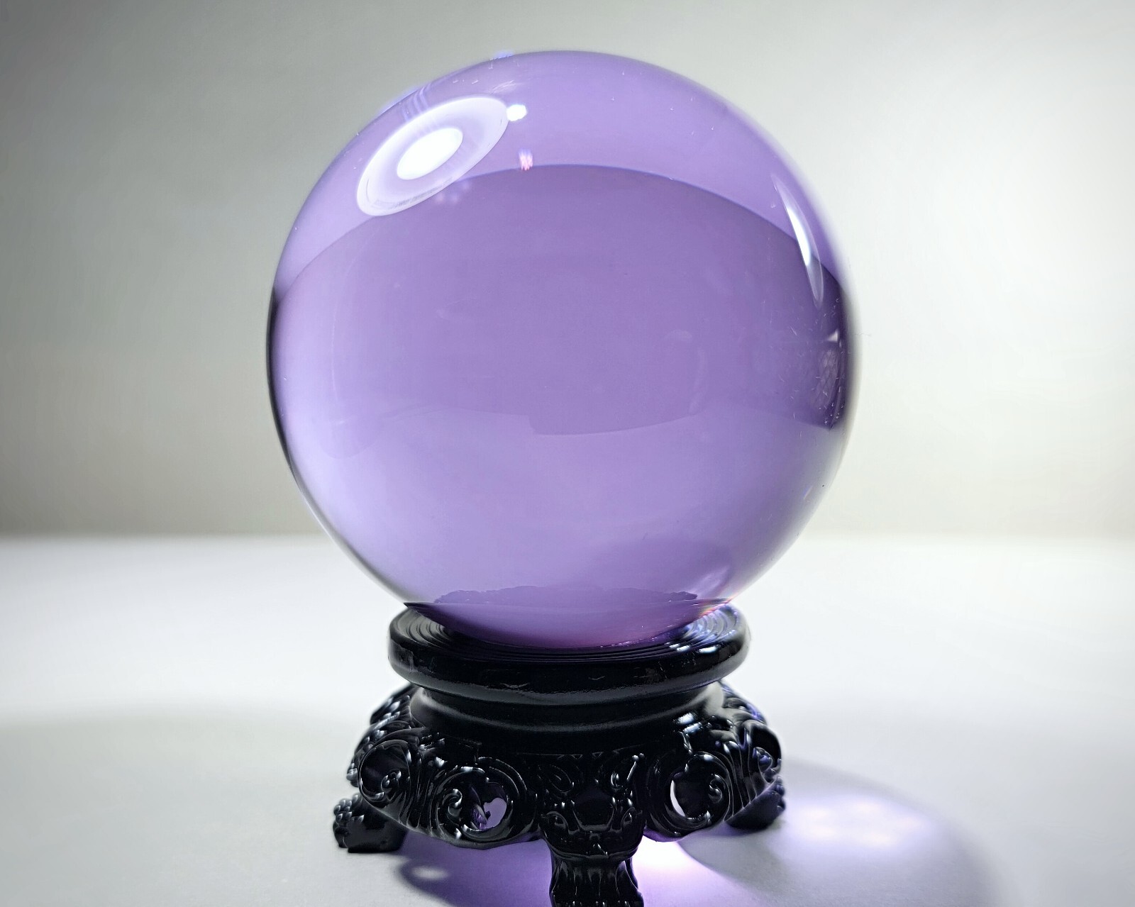80mm Large Purple Crystal Ball, Violet Fortune Telling Ball, Quartz, 3.15 Inch