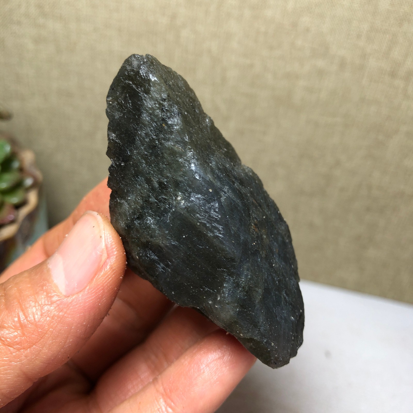 61mm Natural Labradorite Crystal gemstone rough original Specimen 79g A4228