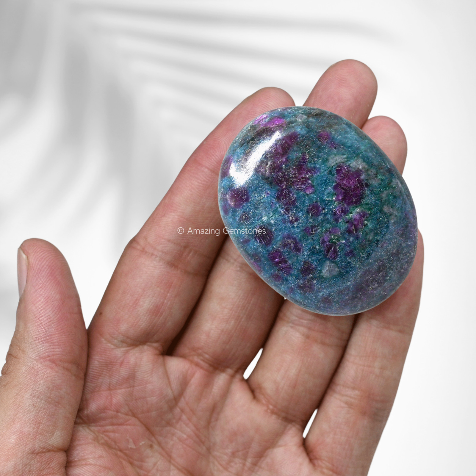 Ruby Kyanite Crystal Palm Stone