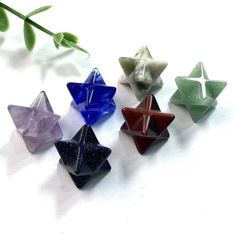 Natural Crystal Merkaba Star Sacred Geometry Healing Crystal Meditation Reik