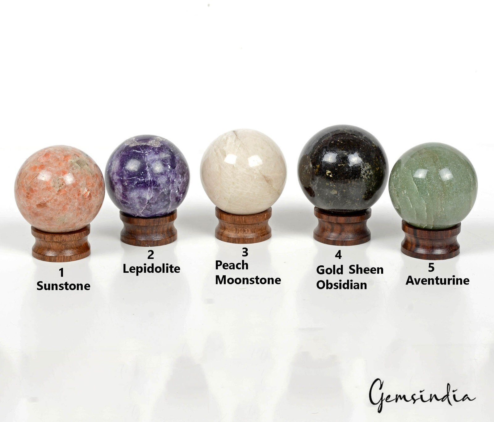 2460 Cts/5 Pcs Natural Untreated Multi Gems Healing Crystal Sphere Wholesale Gem