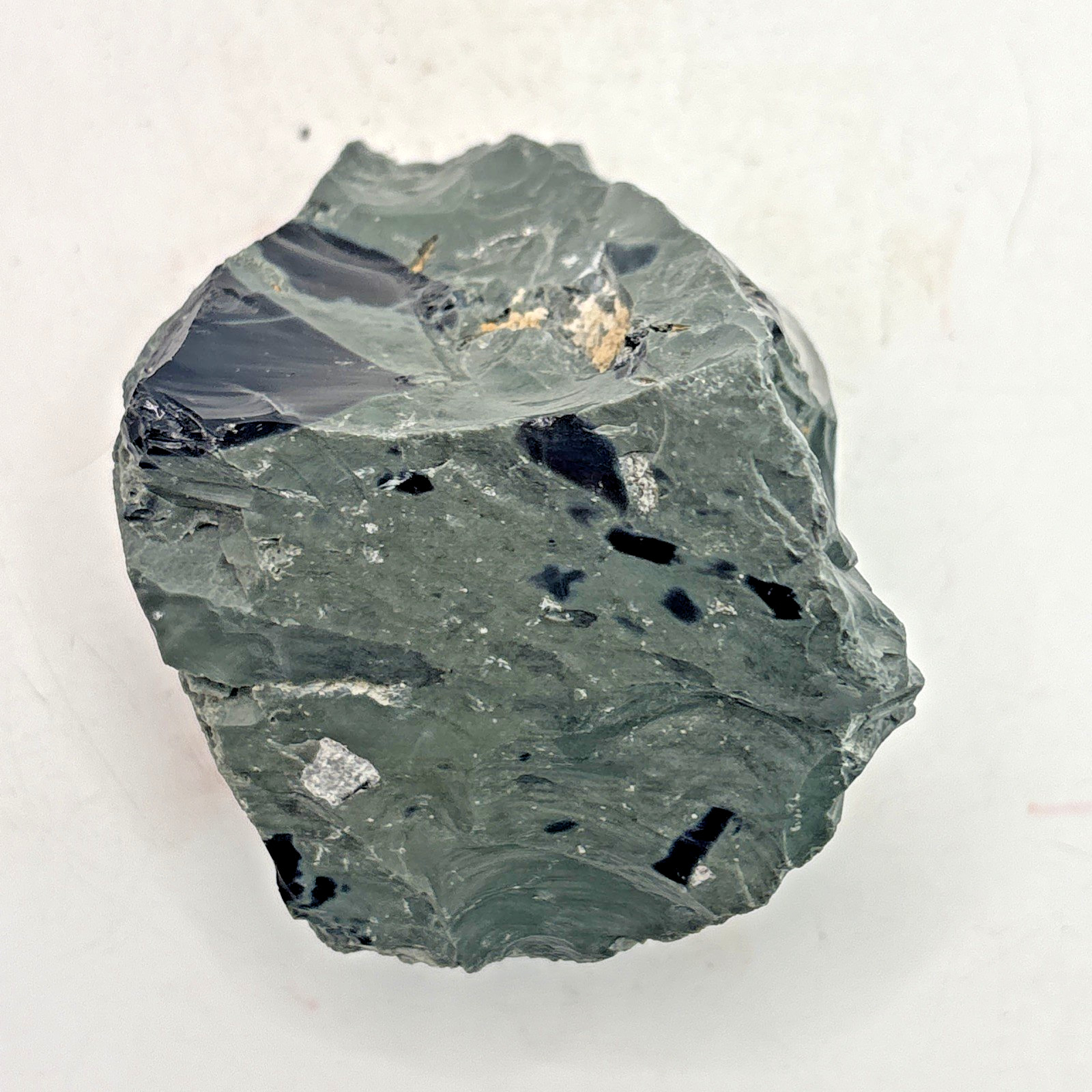 Beautiful Spider Web Obsidian Specimen 292 Grams Almost All Gray
