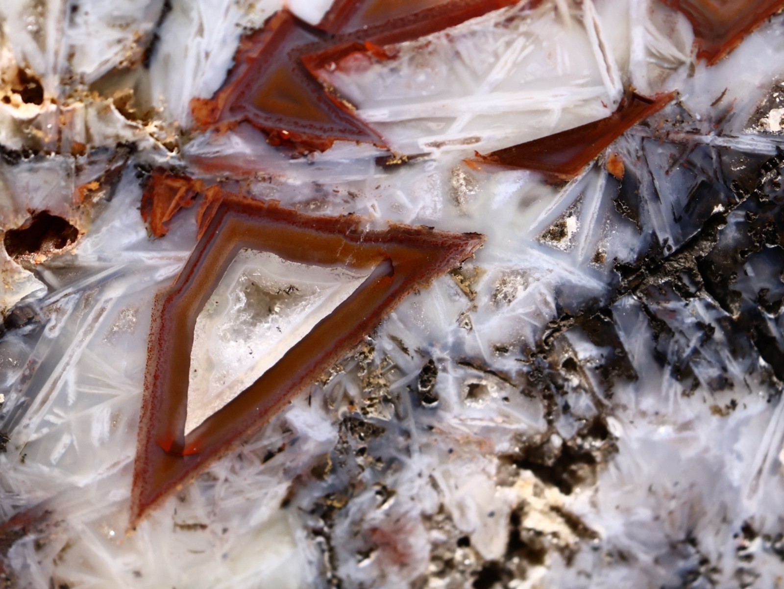 Geometry in Turkish Stick Agate, Ankara, Turkey