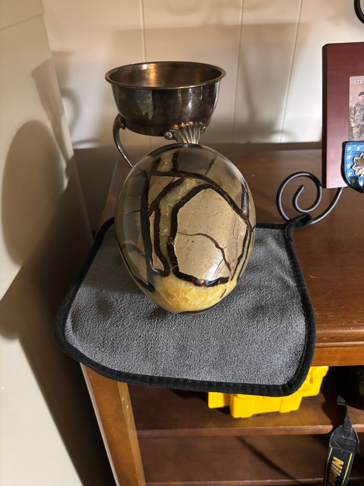 11.4LB Natural Septarian Dragon quartz Crystal egg Mineral Egg
