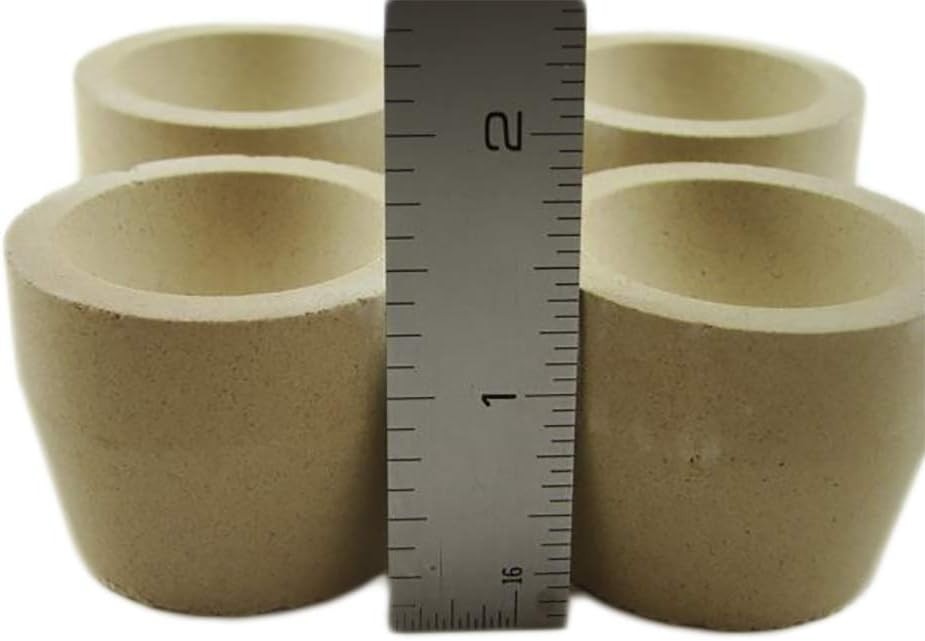 Lot of 8 – 1-3/4″ Gold Assay Cupels | Dead Burnt Magnesia for Refining