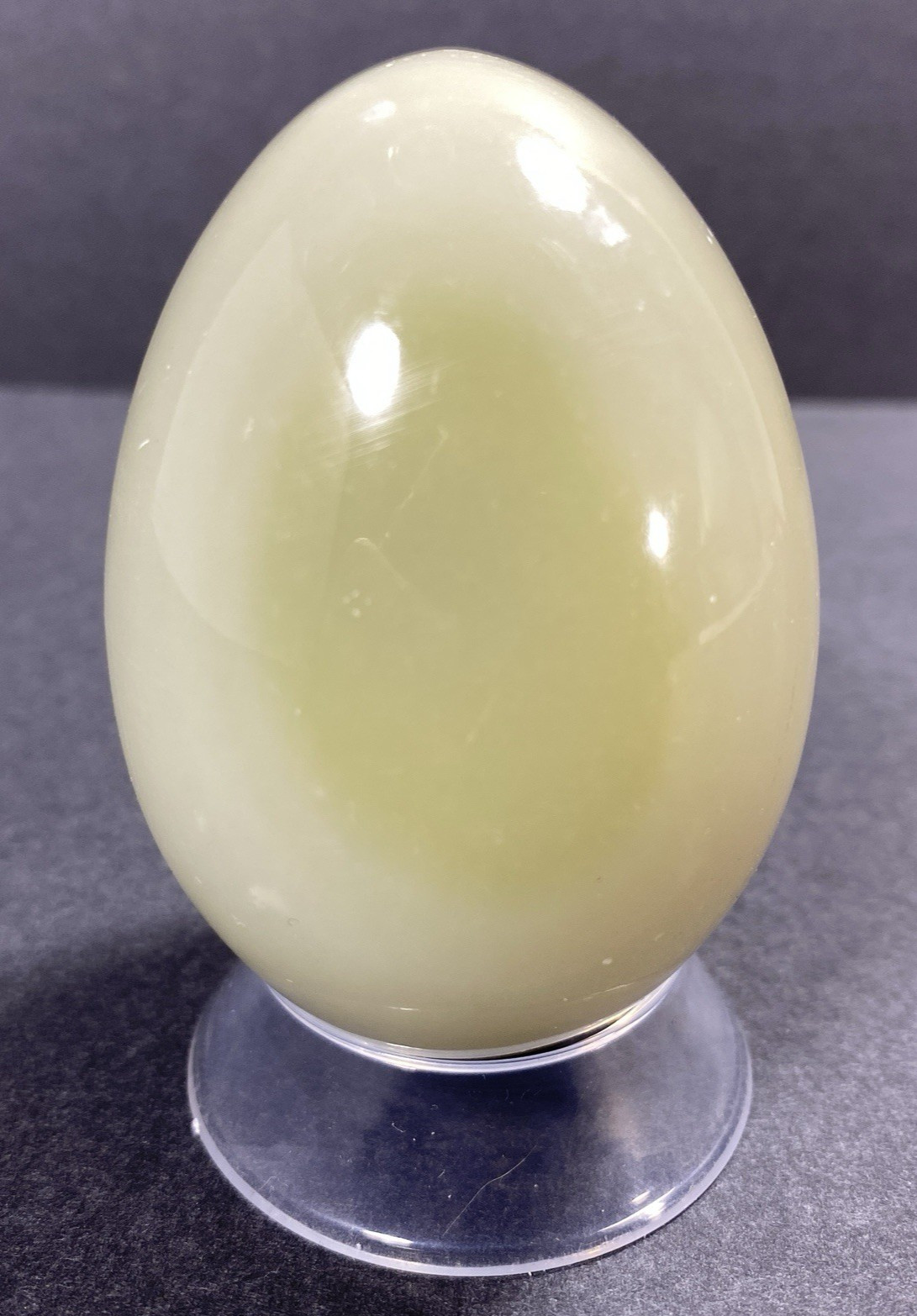 Natural Onyx Stone Egg With Stand Hand Polished Banded Agate Calcite Crystal