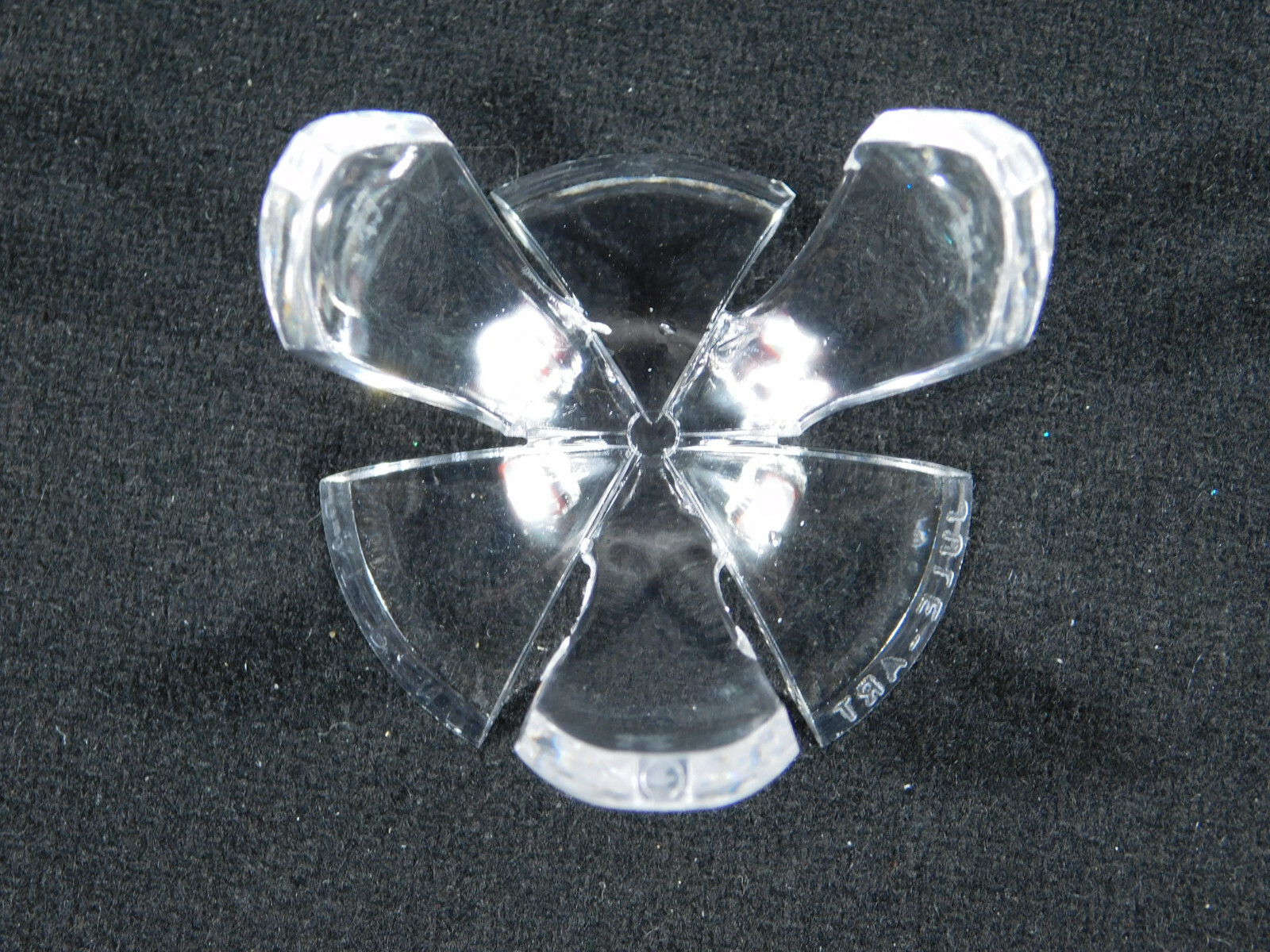 Display Stand Three Prong Tulip Clear Lucite Small Size