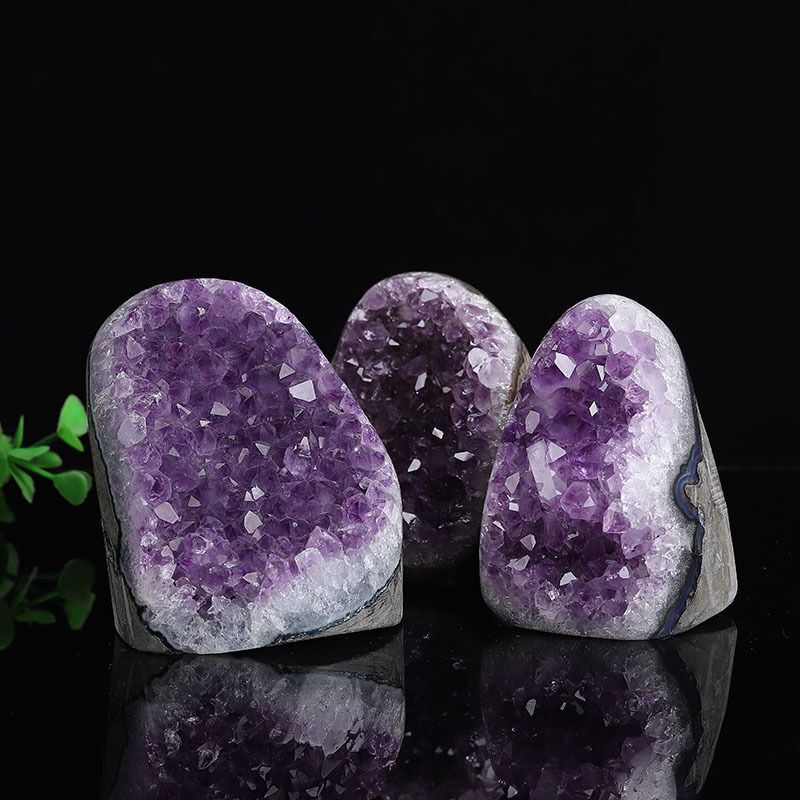 Natural Amethyst Quartz Crystal Cluster Healing Stone Geode Specimen Collections