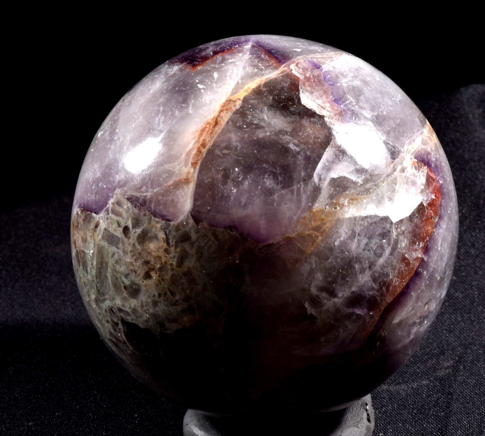 Super seven melody stone evil eye sphere 8.8 cm psychic spiritual elevation#1149