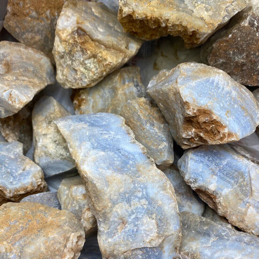 100g Raw Blue Lace Agate Stone – Rough Blue Lace Agate Healing Crystal Stone*