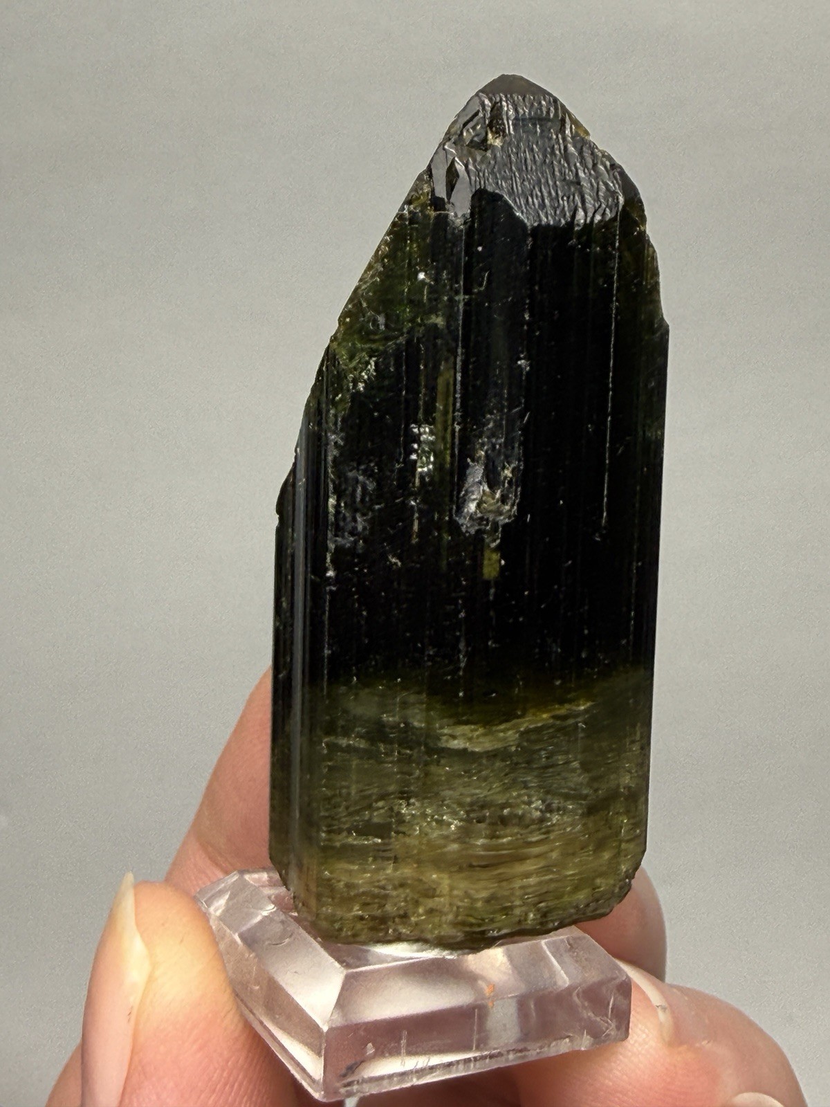 Naturally Faceted Green Tourmaline Gemstone Mineral Specimen | Pakistan