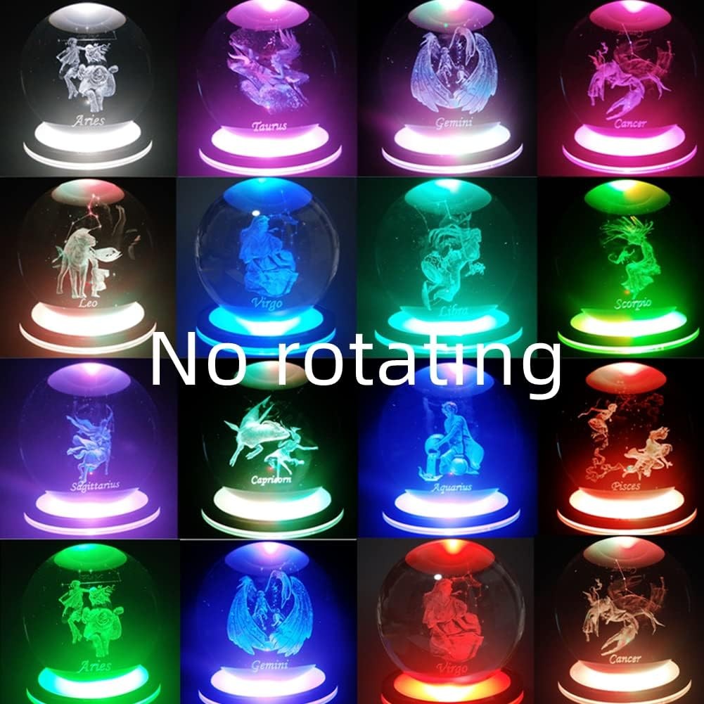 LED Light Base Round Stand, Multicolor Display for Crystal Glass Artwork