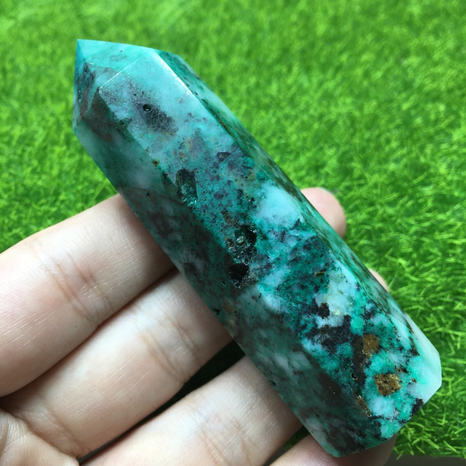 Natural PHOENIX Stone Obelisk Quartz Crystal Wand Tower Point Reiki Healing 1pc