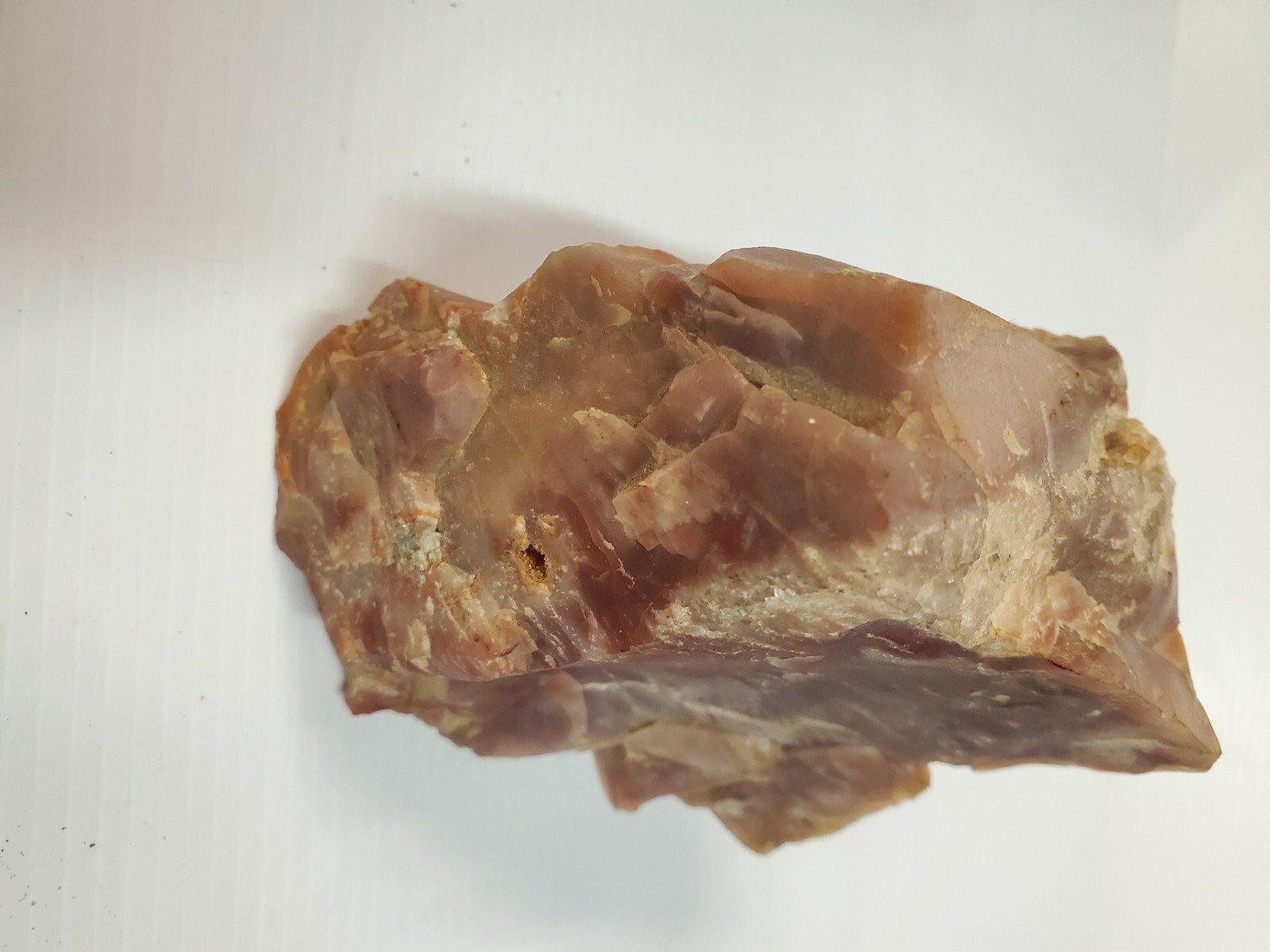Rose Quartz? Crystal Rough Stone paperweight – as is – 3.75″x3″