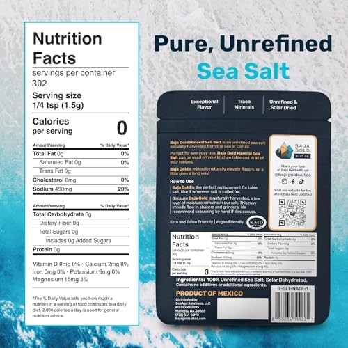 Baja Gold Mineral Sea Salt – Recommended by Gary Brecka – Assorted Sizes