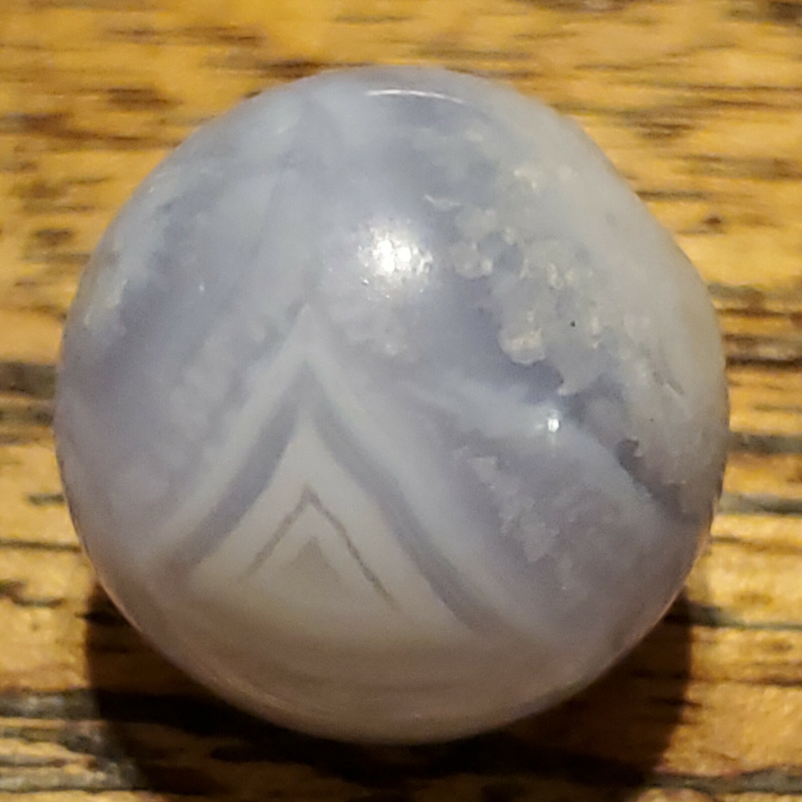 Blue Lace Agate Sphere Ball Orb Marble 20.5mm 14g