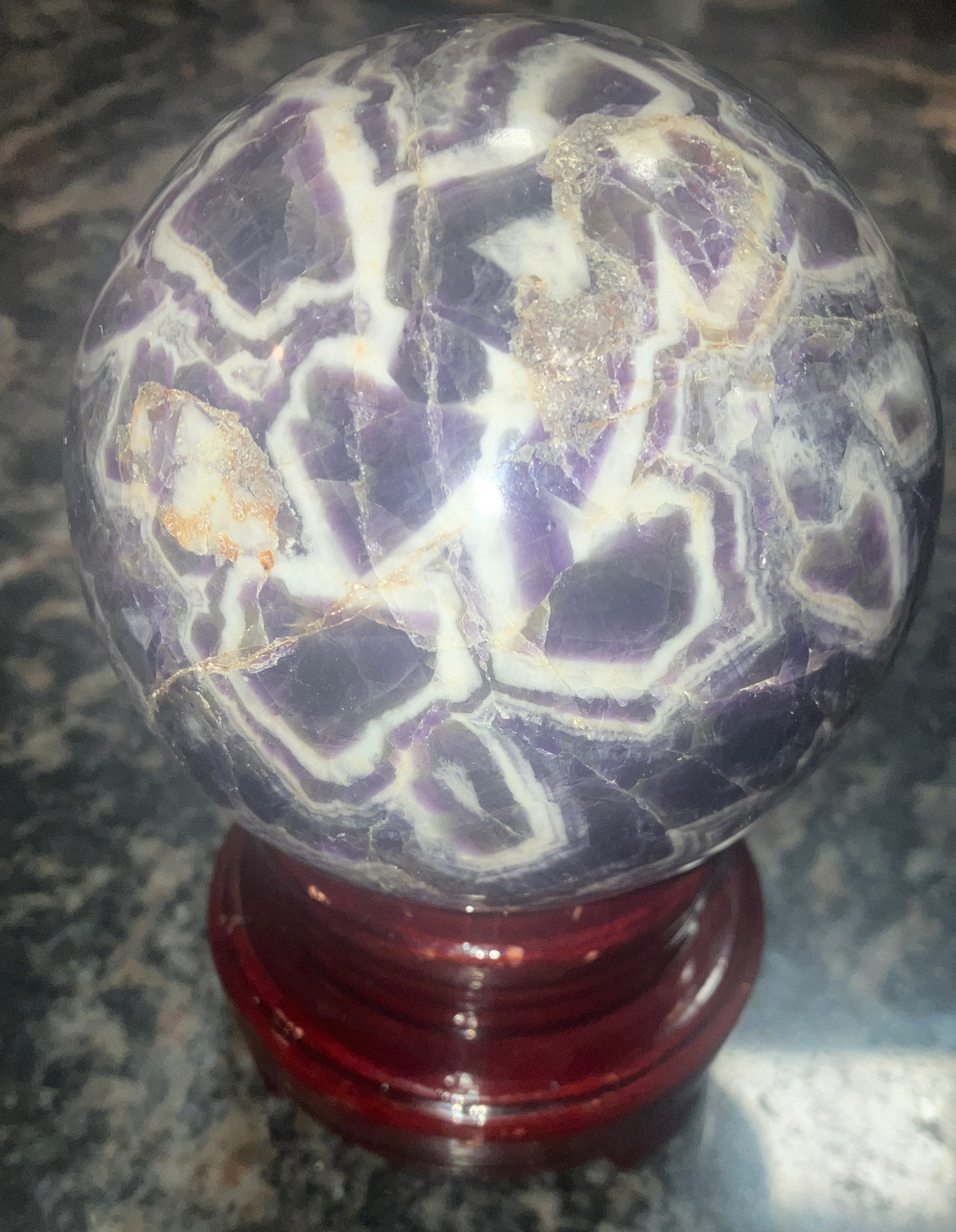 Big Amethyst Smooth With Free Velvet Wood Stand *RARE FOR PRICE*