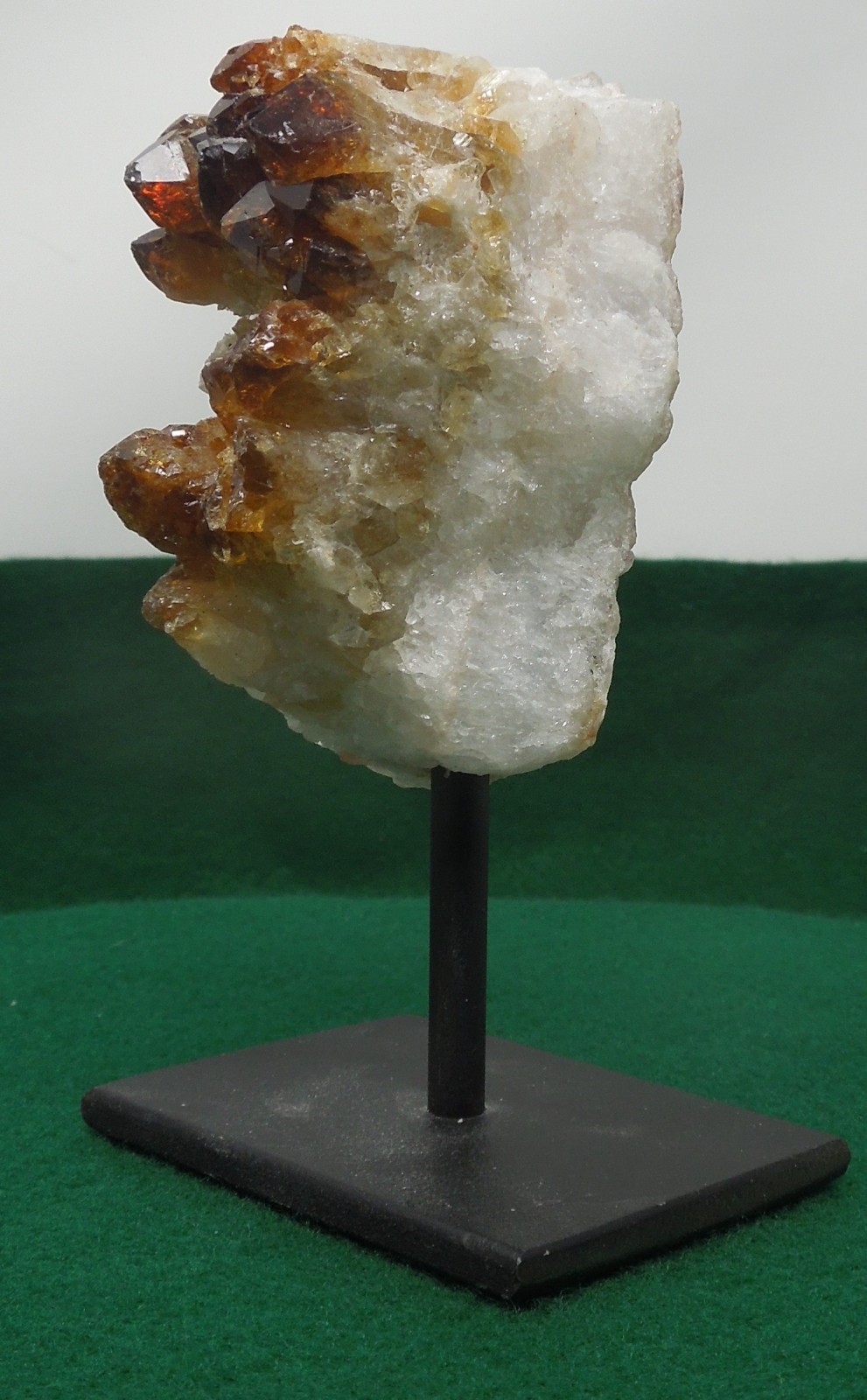 Citrine Quartz Crystal Cluster , Mounted Display Specimen, 4-3/4″ x 2-1/2″
