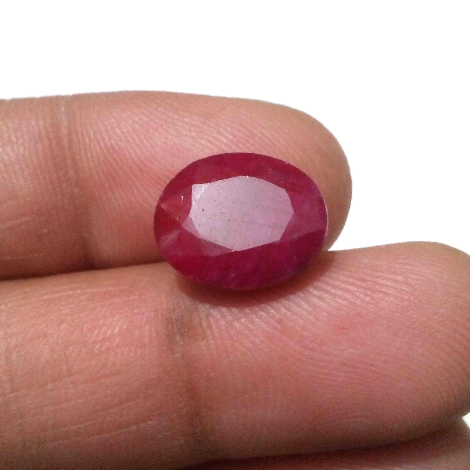 Magnificent Faceted Red Ruby Oval Shape 11 Crt Loose Gemstone Jewelry For Making