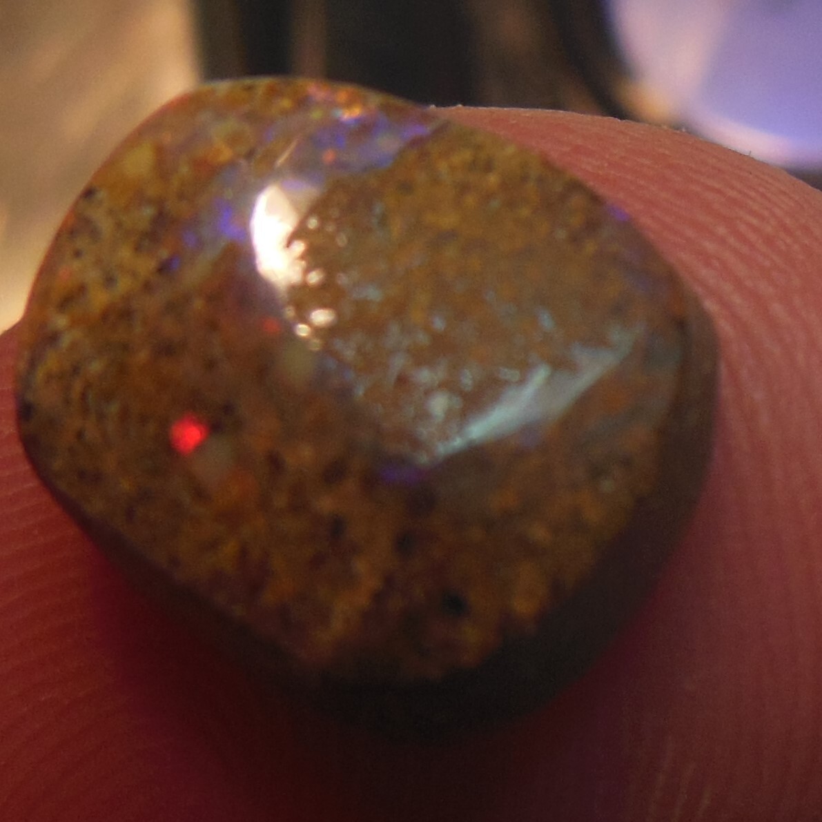 3.75ct Australian Boulder Opal, Natural Matrix, Stone, Rock Collector Piece