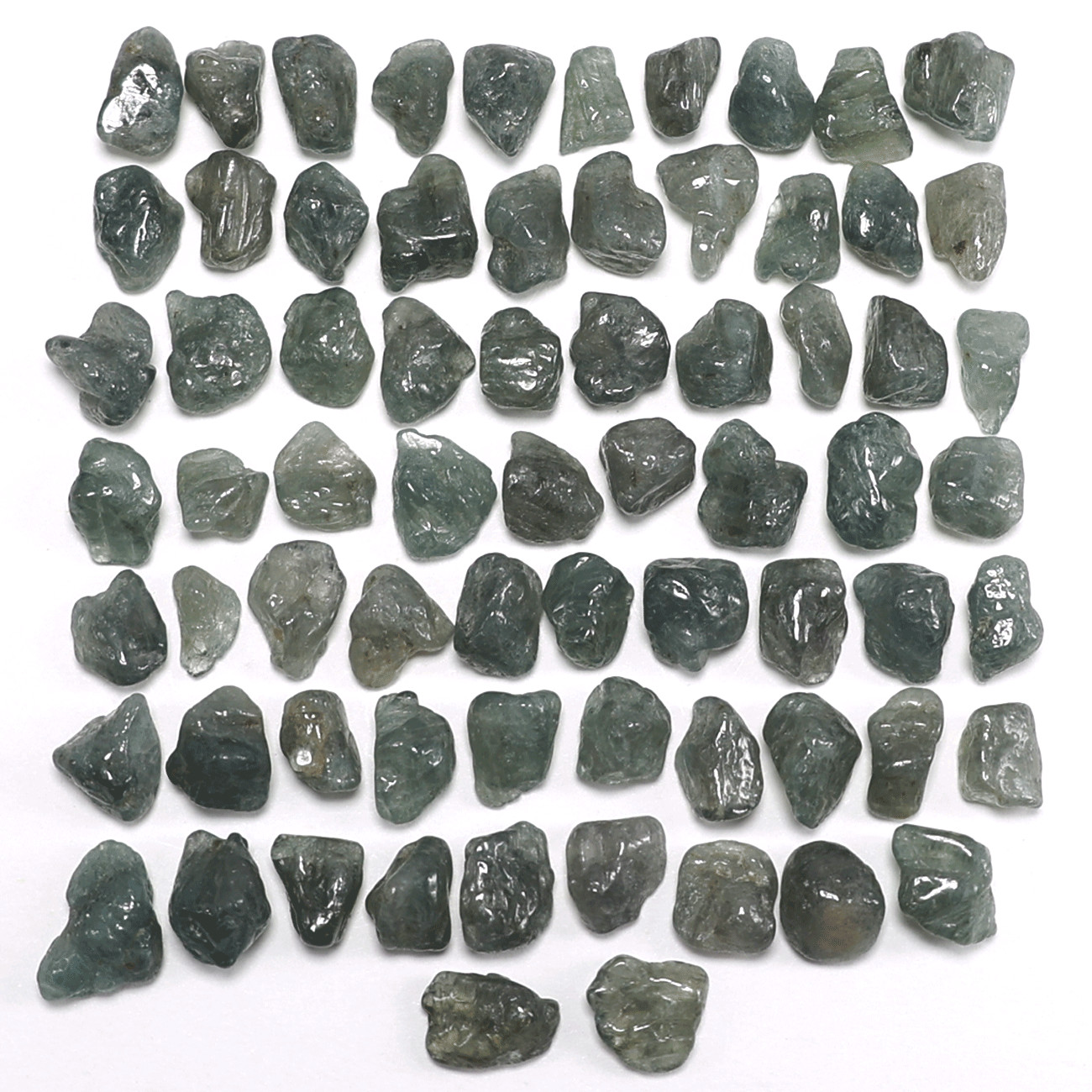 The Jewel Of Teal Waters~ 70 PC Natural Grandidierite Polished Gem Crystals Set