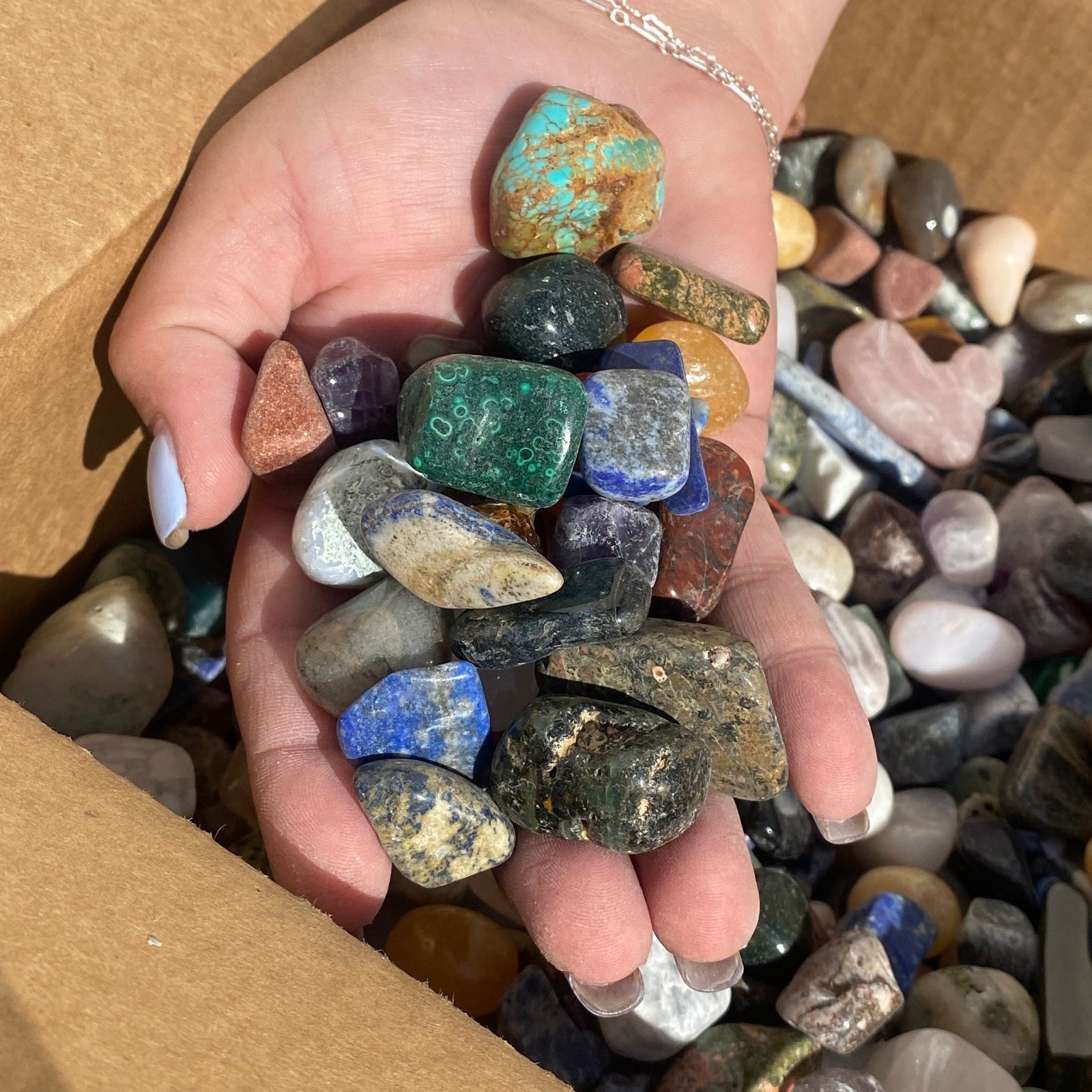 Bulk Assorted Tumbled Crystal Stones A Grade Natural Mixed Gemstone Lot